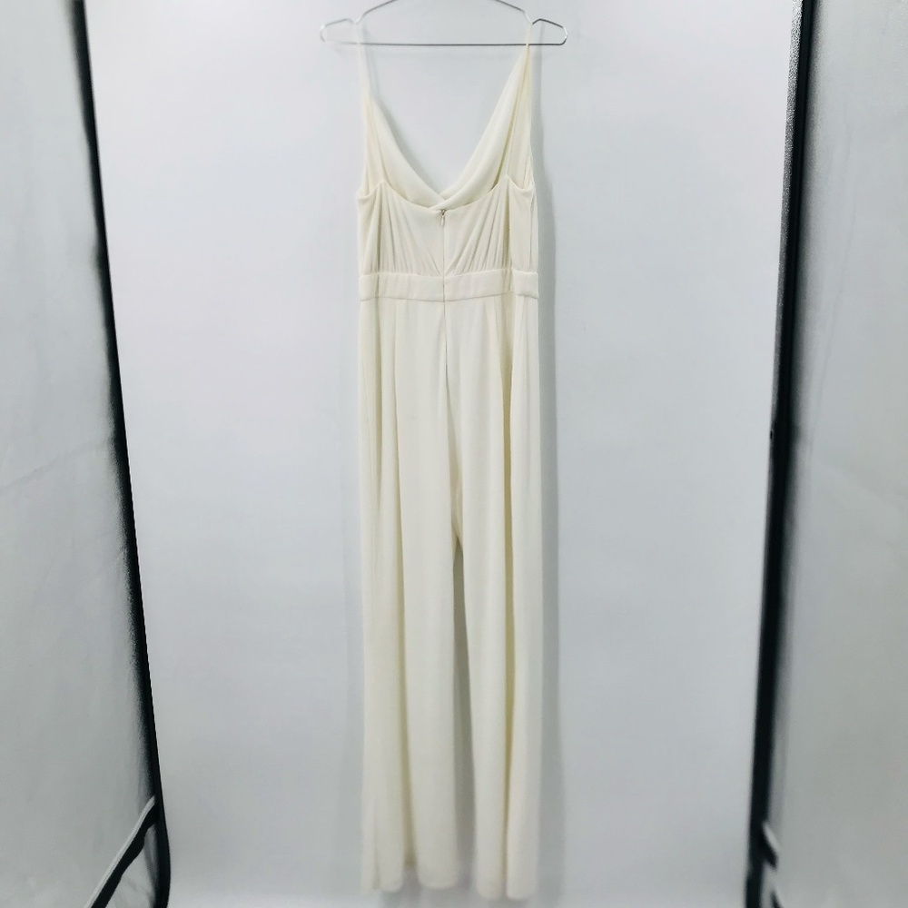 Misha Moyra Pantsuit Cowl Neck Jumpsuit Ivory Size 8 - Picture 12 of 13
